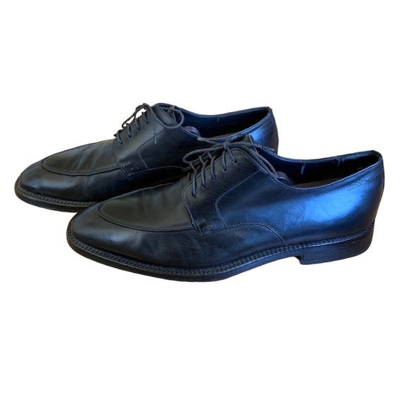 Boss Hugo Boss Black Leather Derby Shoes - Picture 4 of 7